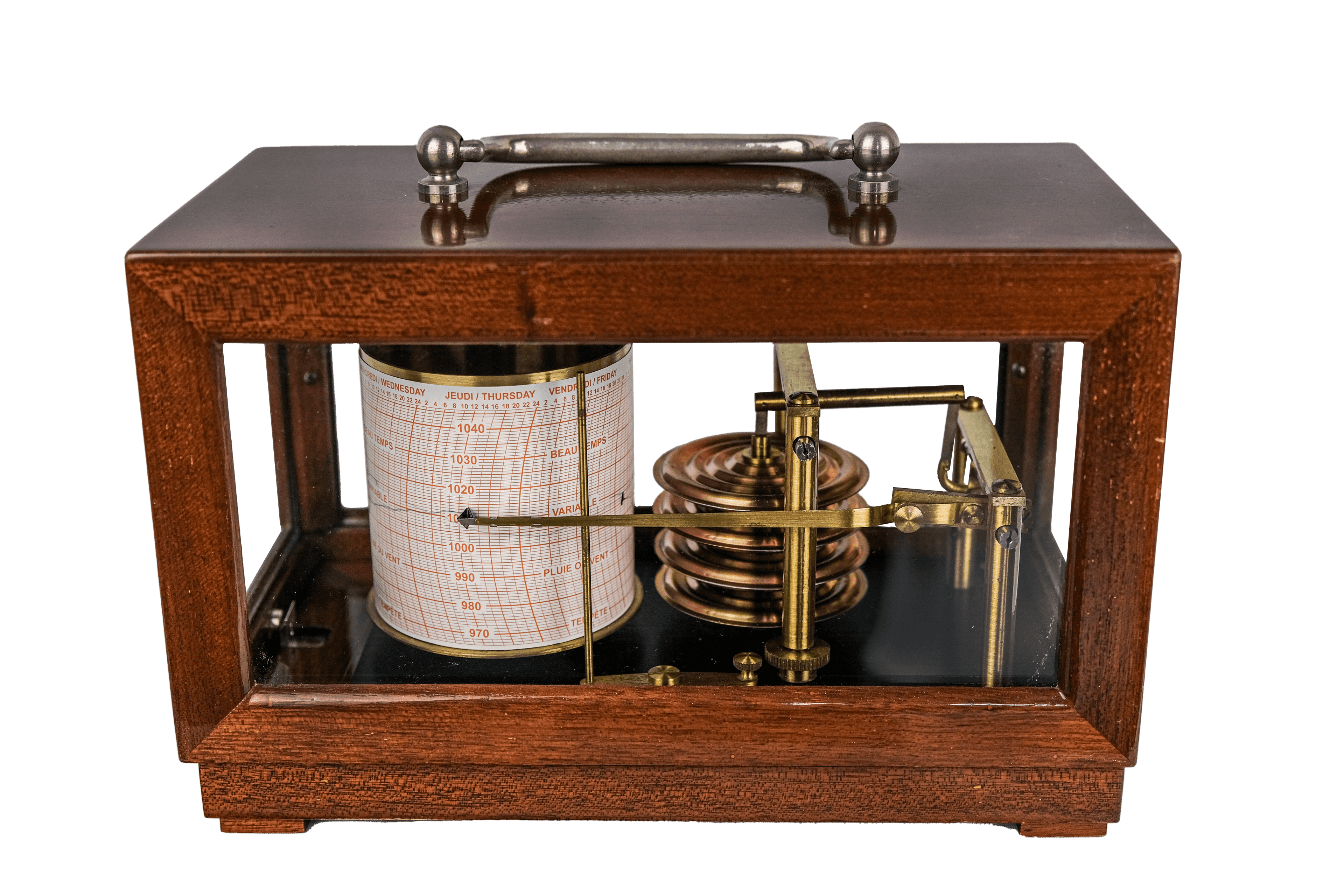 Mahogany case barograph