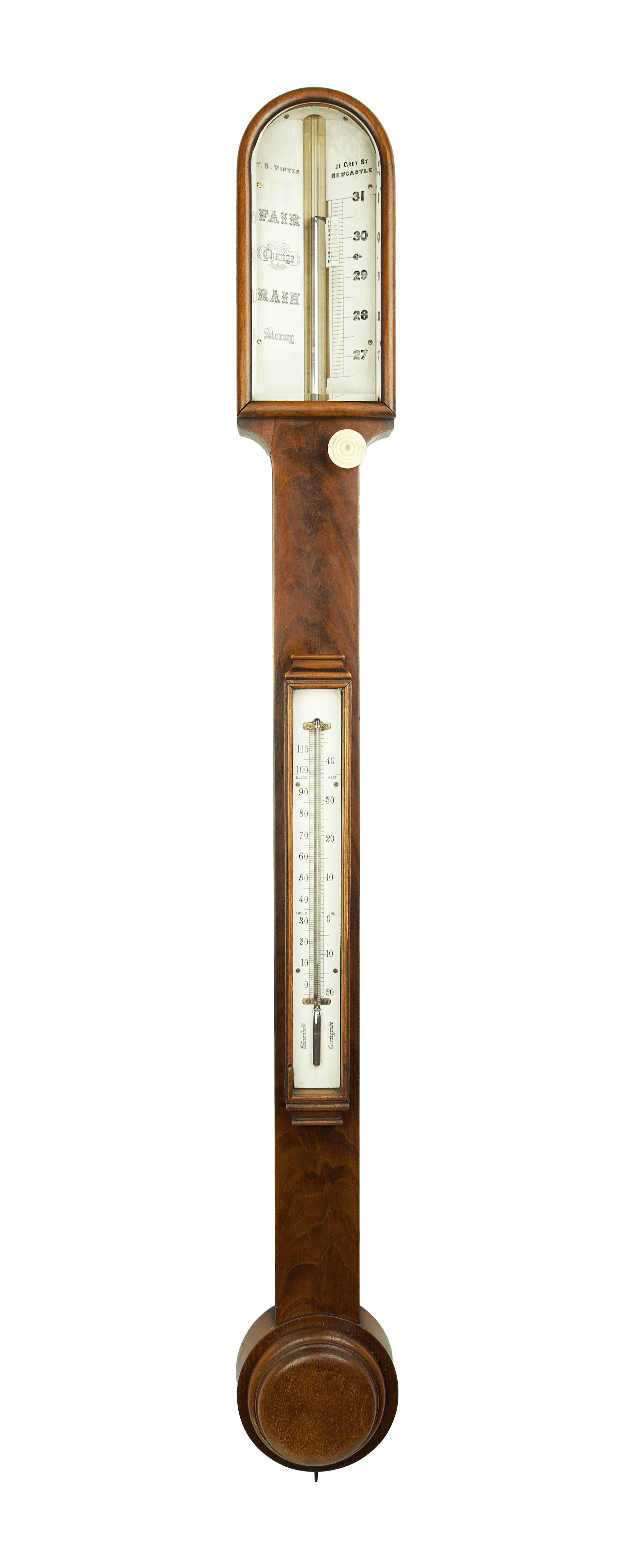 Mahogany cistern barometer