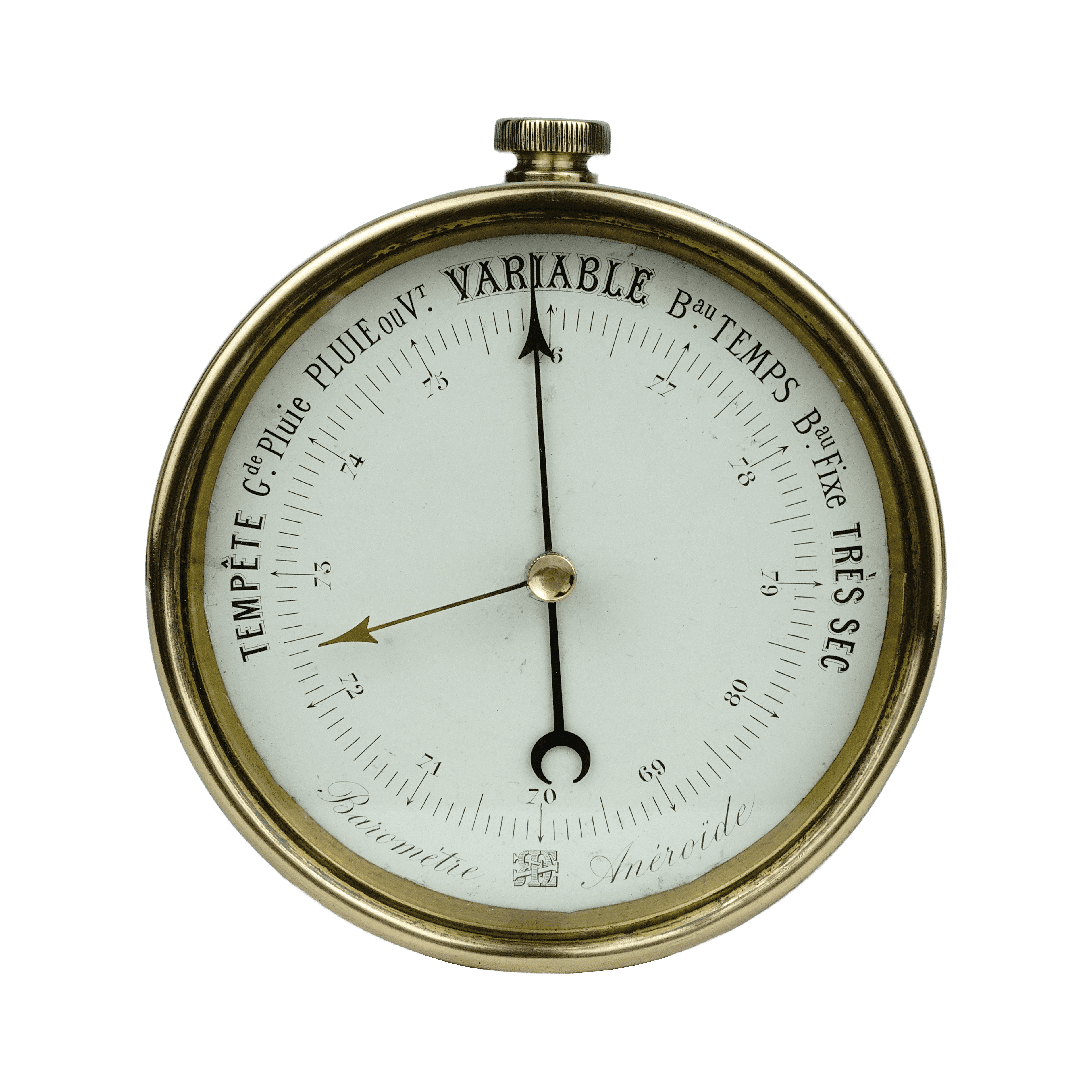 Redier desk barometer “La Couronne du Temps”