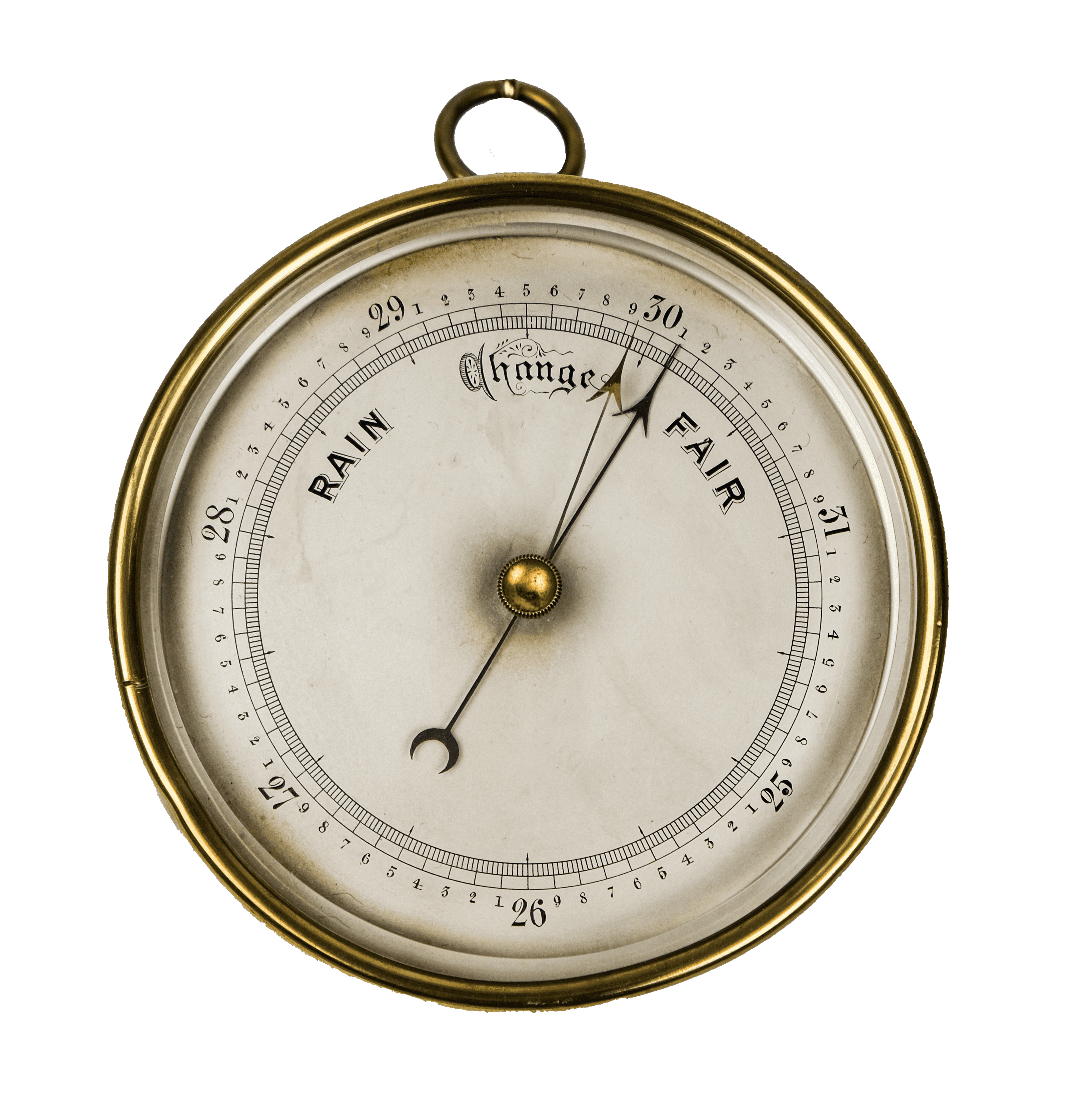 Marine brass barometer