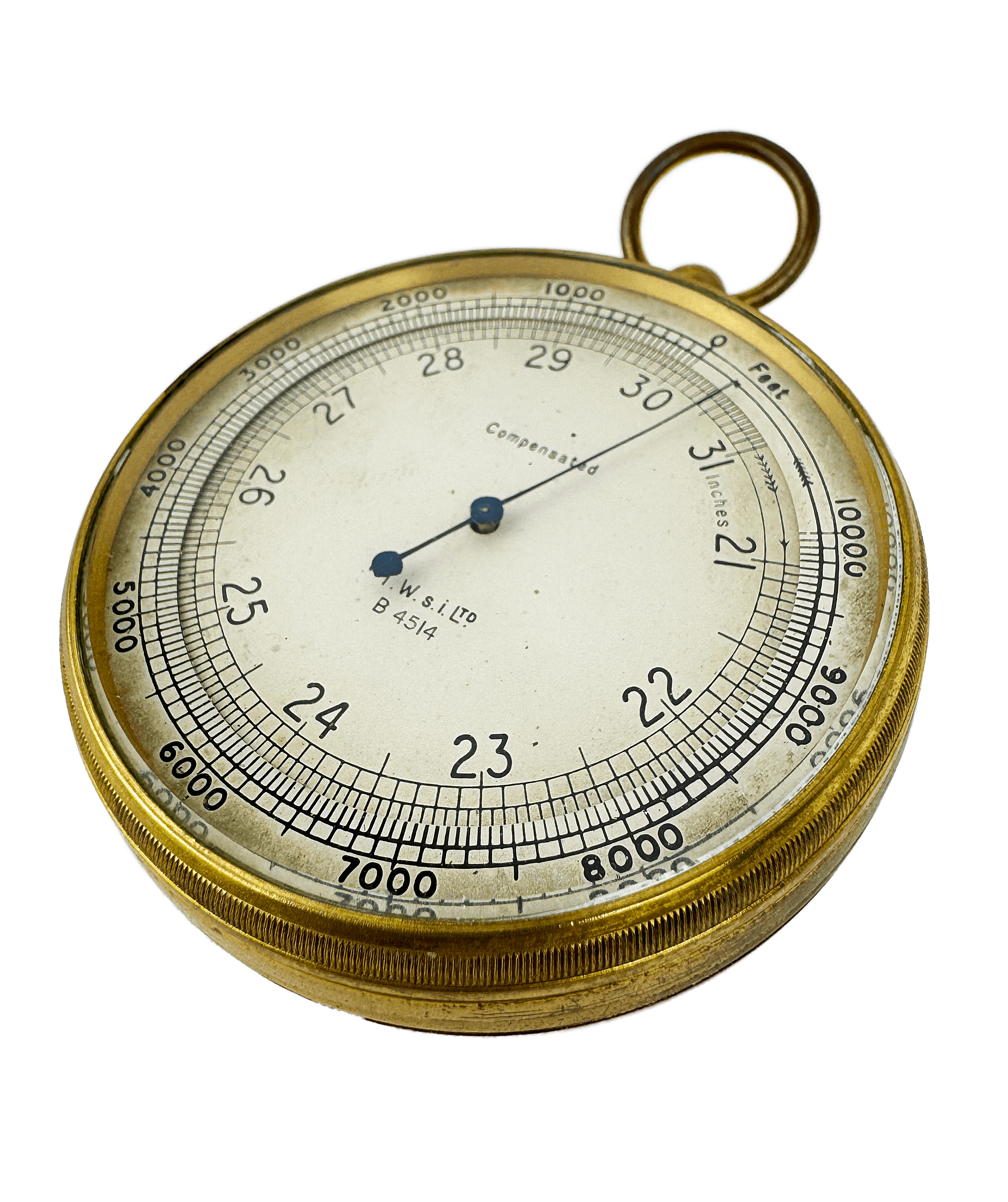 Military pocket aneroid barometer