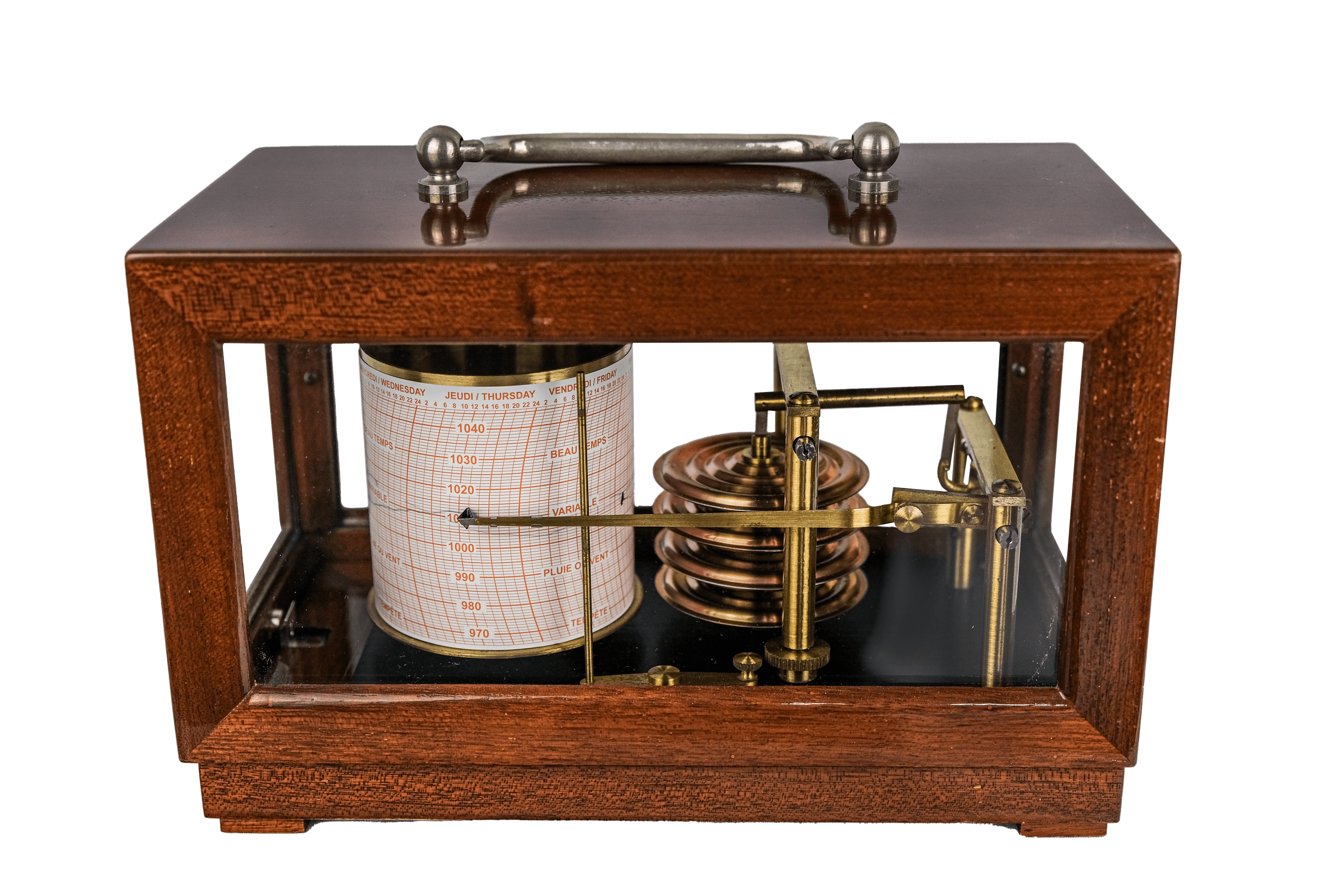 Mahogany case barograph