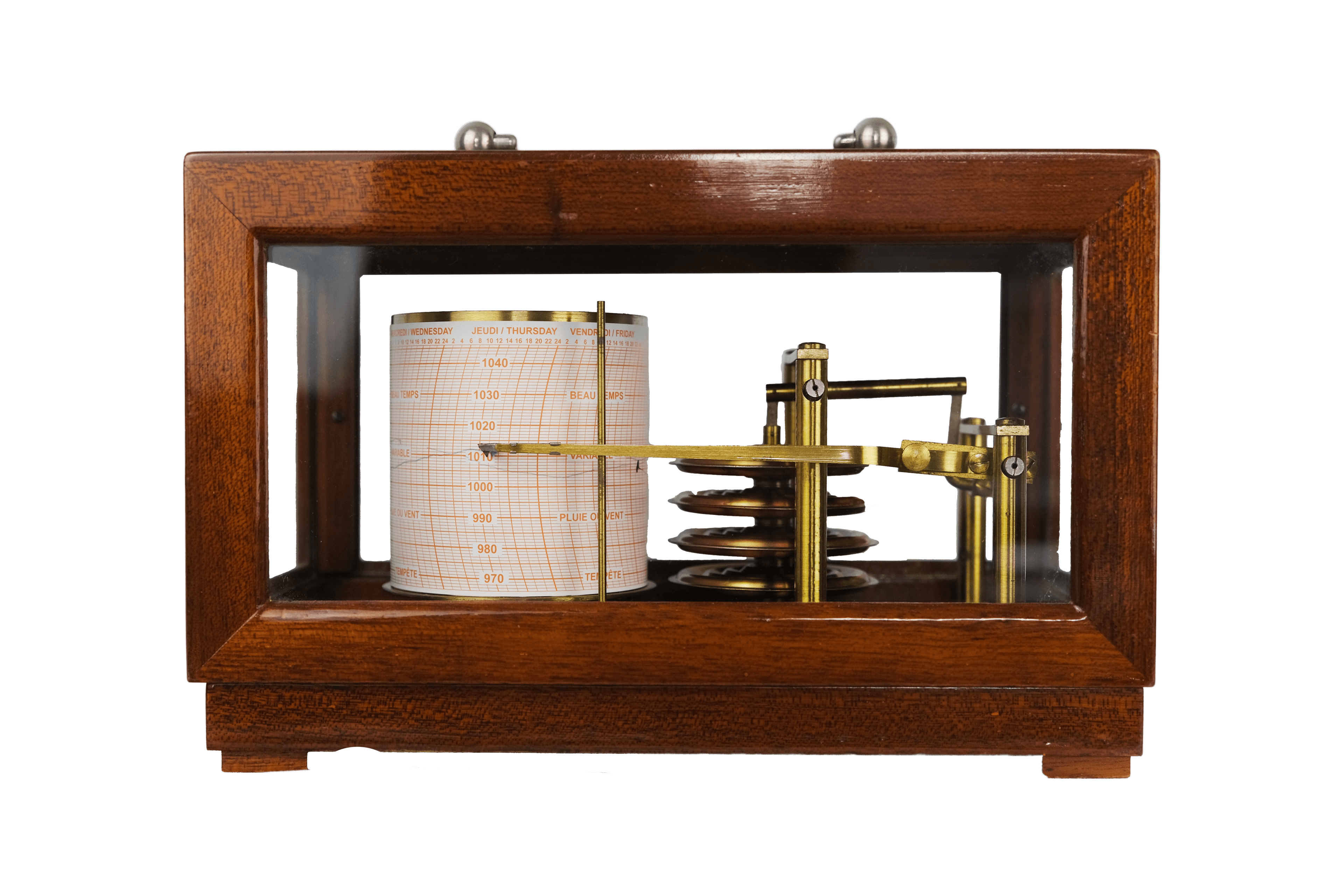 Mahogany case barograph