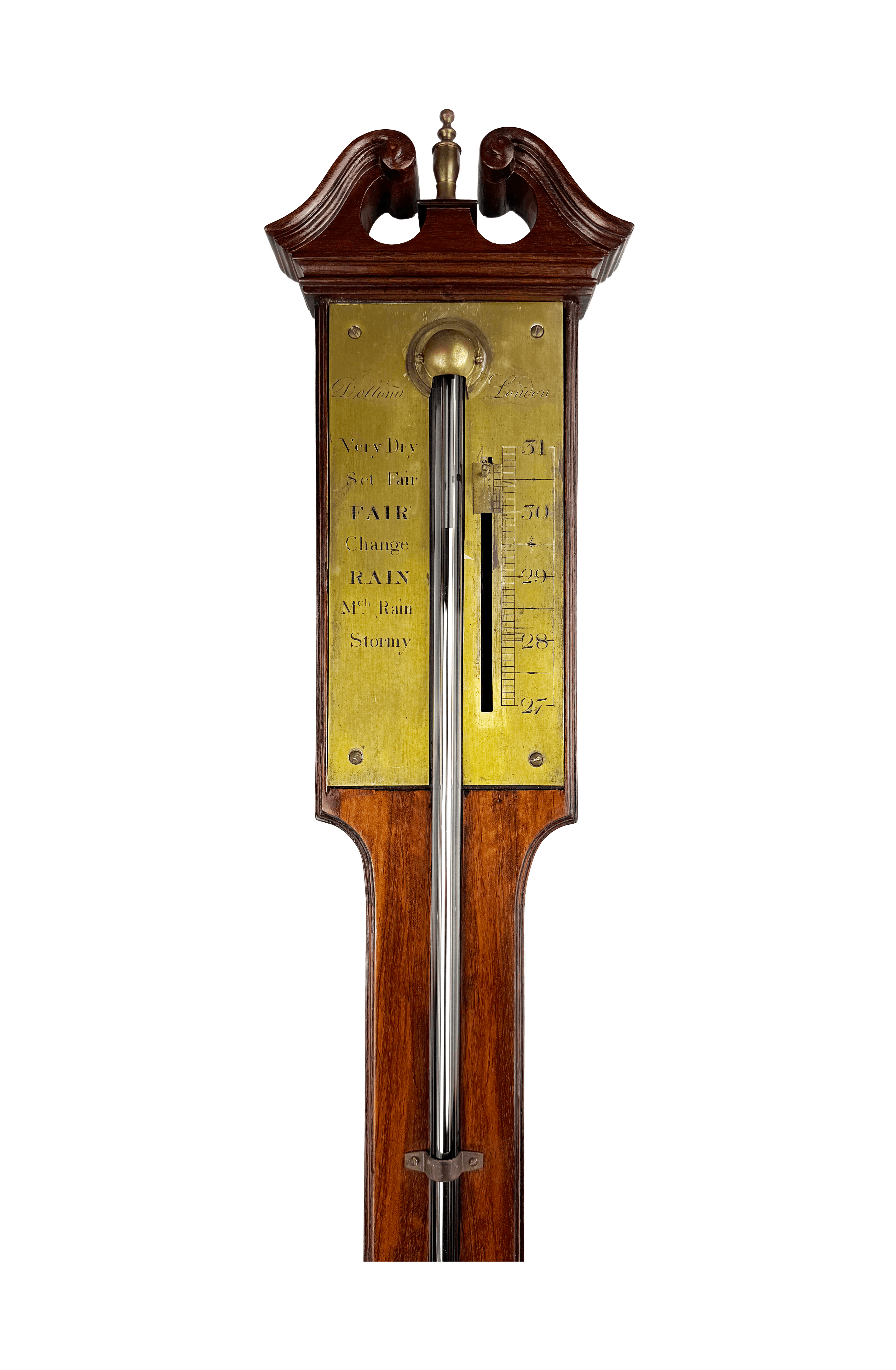 George III mahogany stick barometer