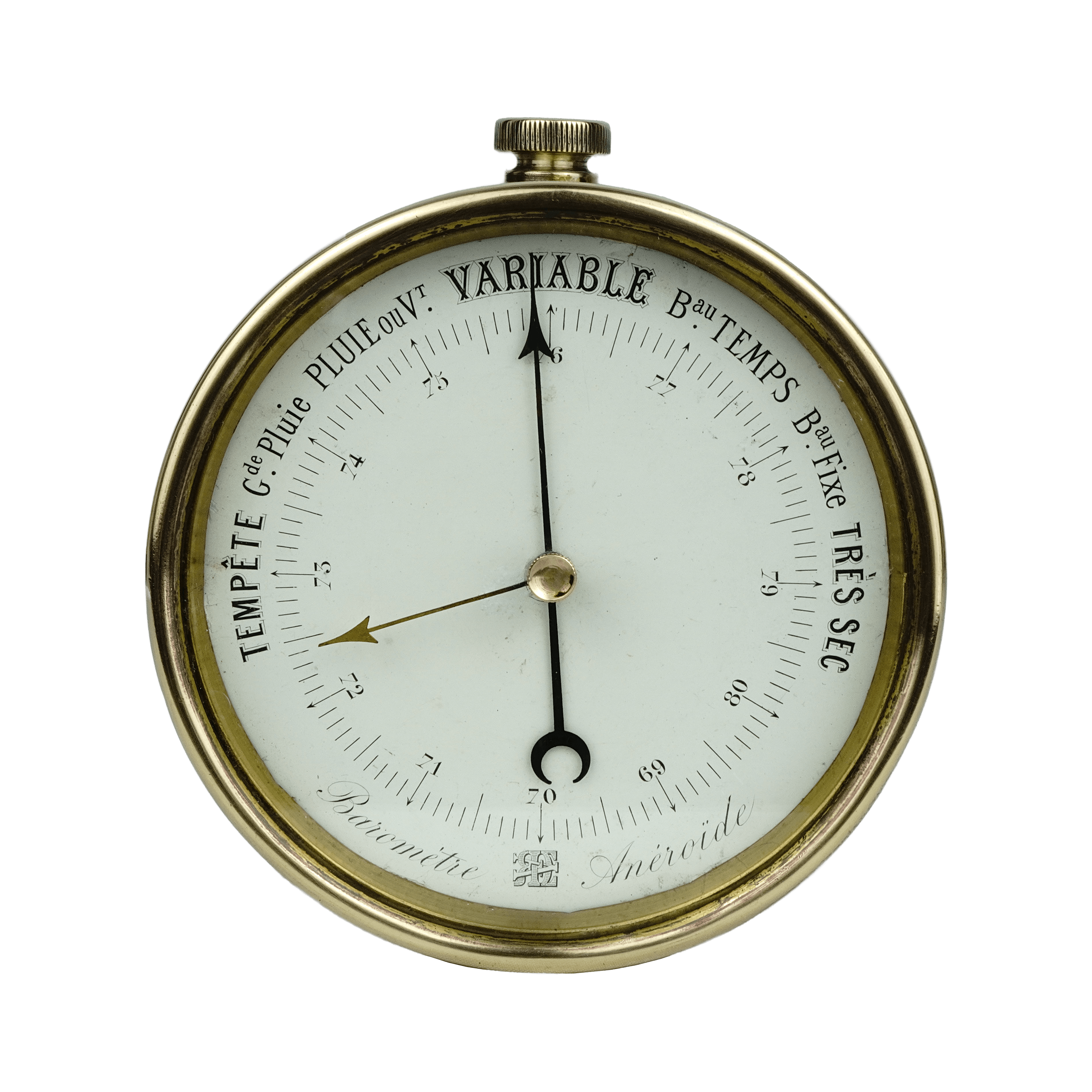 Redier desk barometer “La Couronne du Temps”