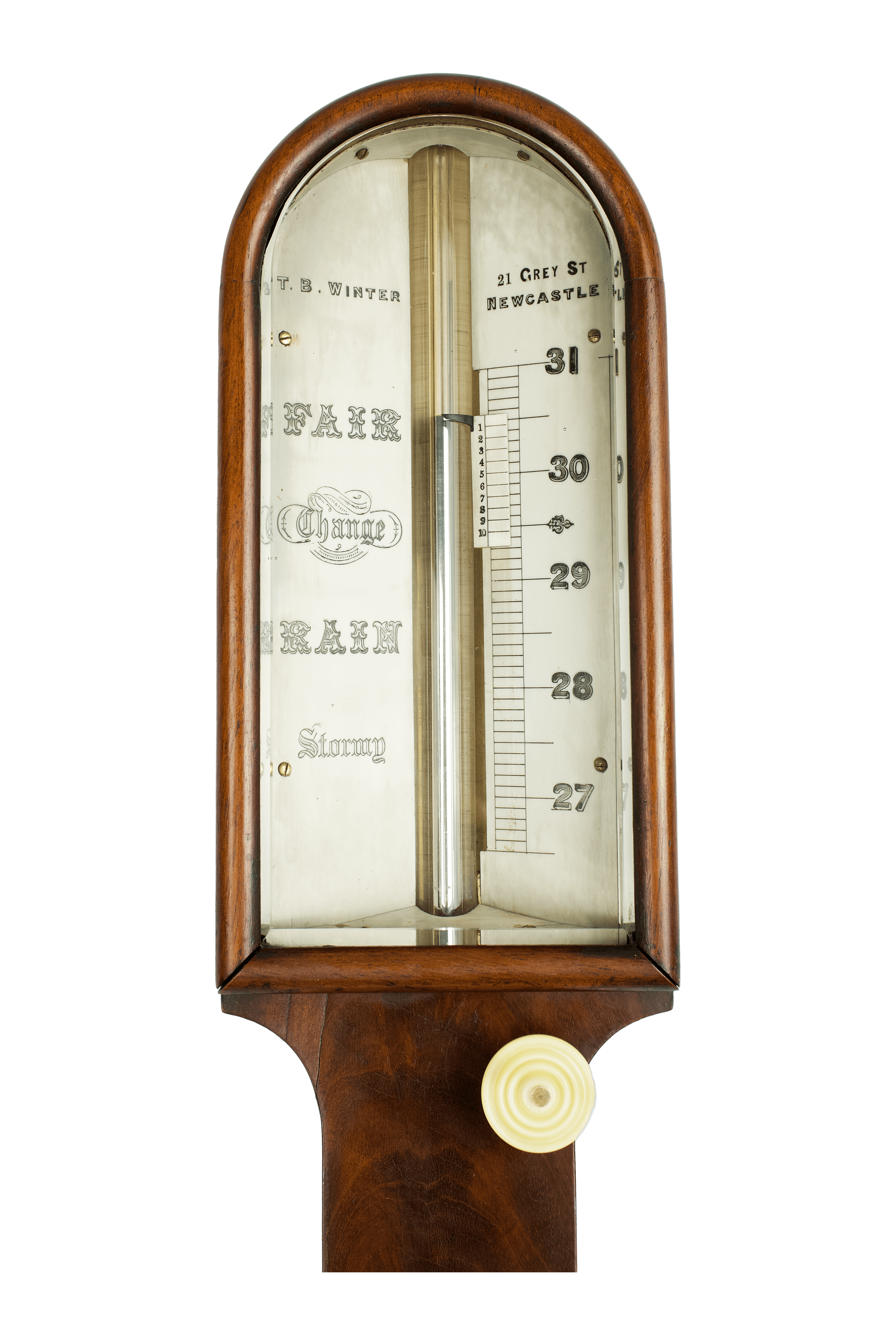 Mahogany cistern barometer