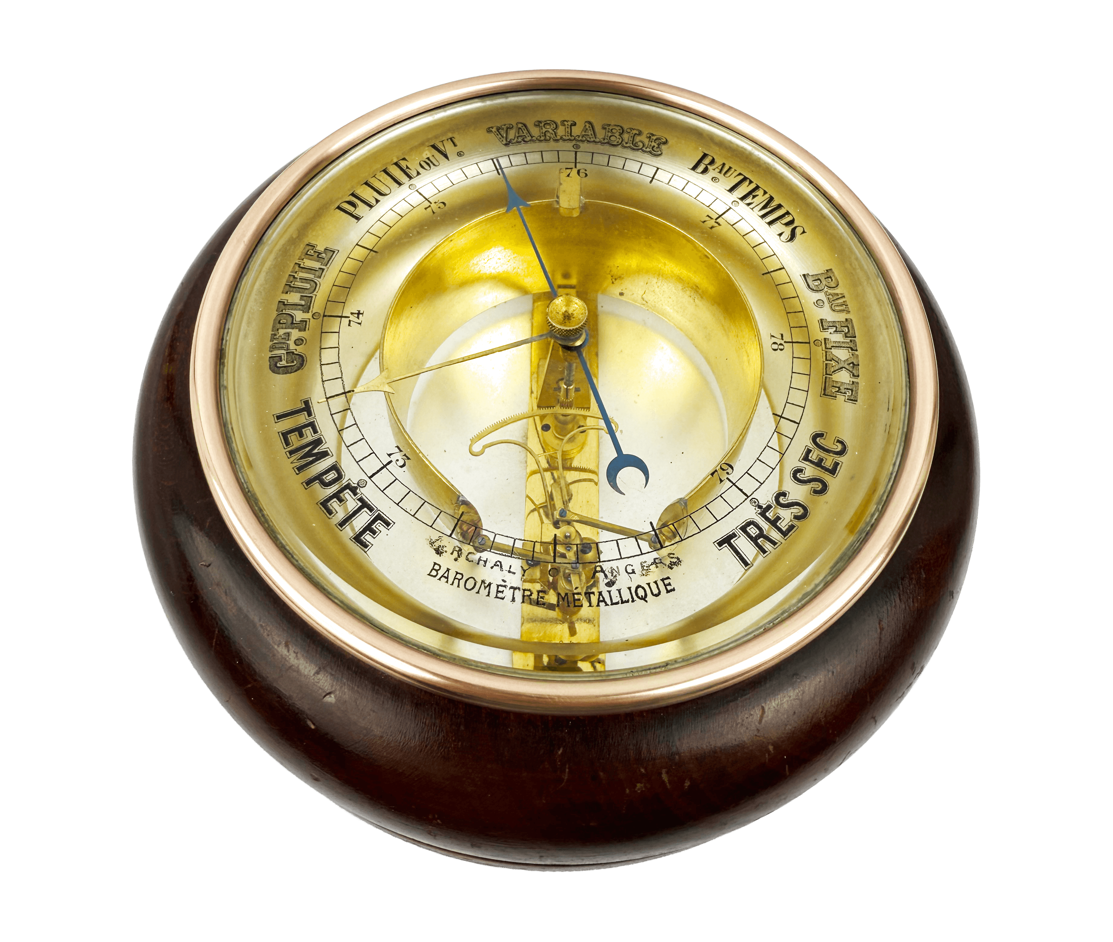 Mahogany case Bourdon barometer