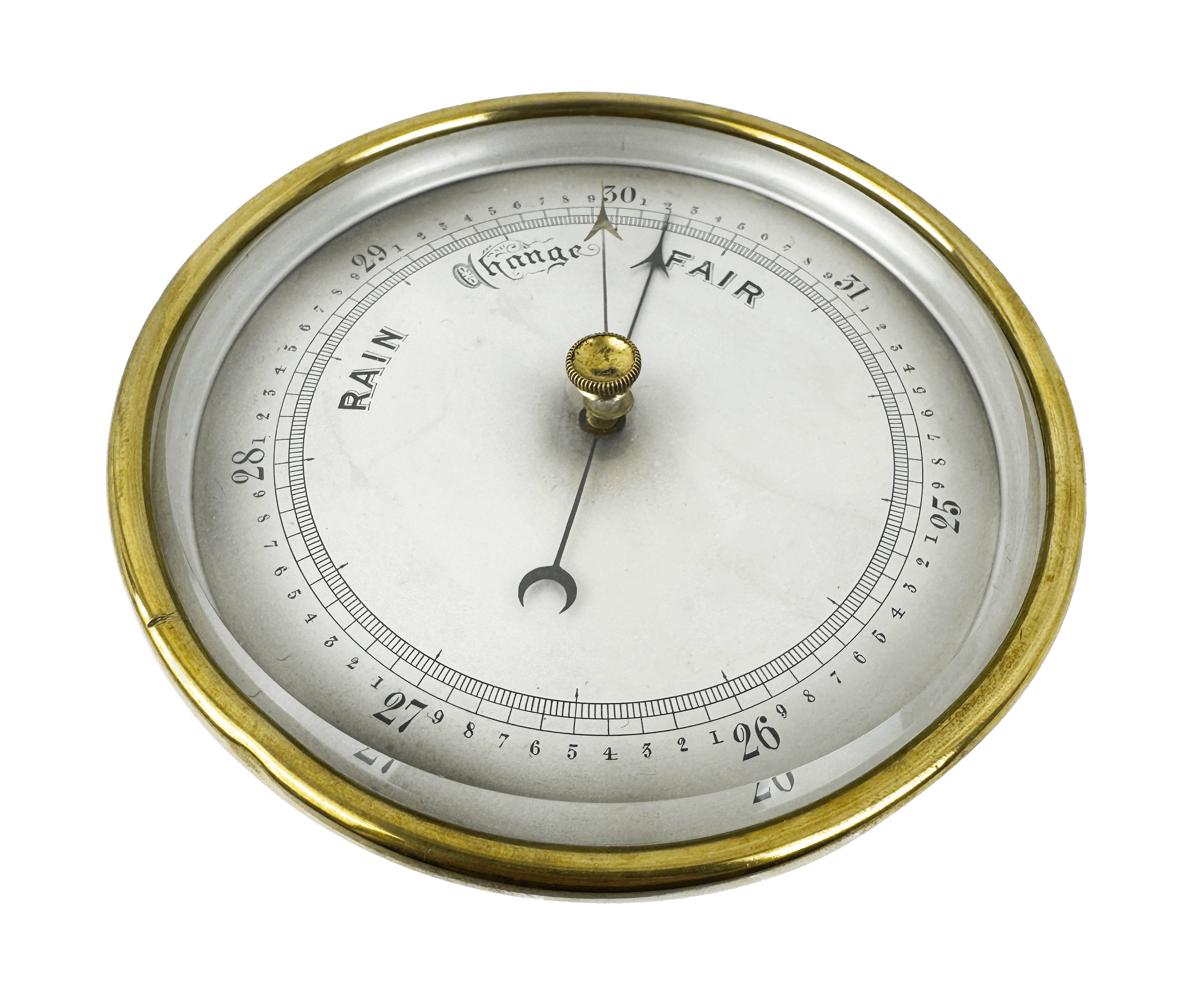 Marine brass barometer