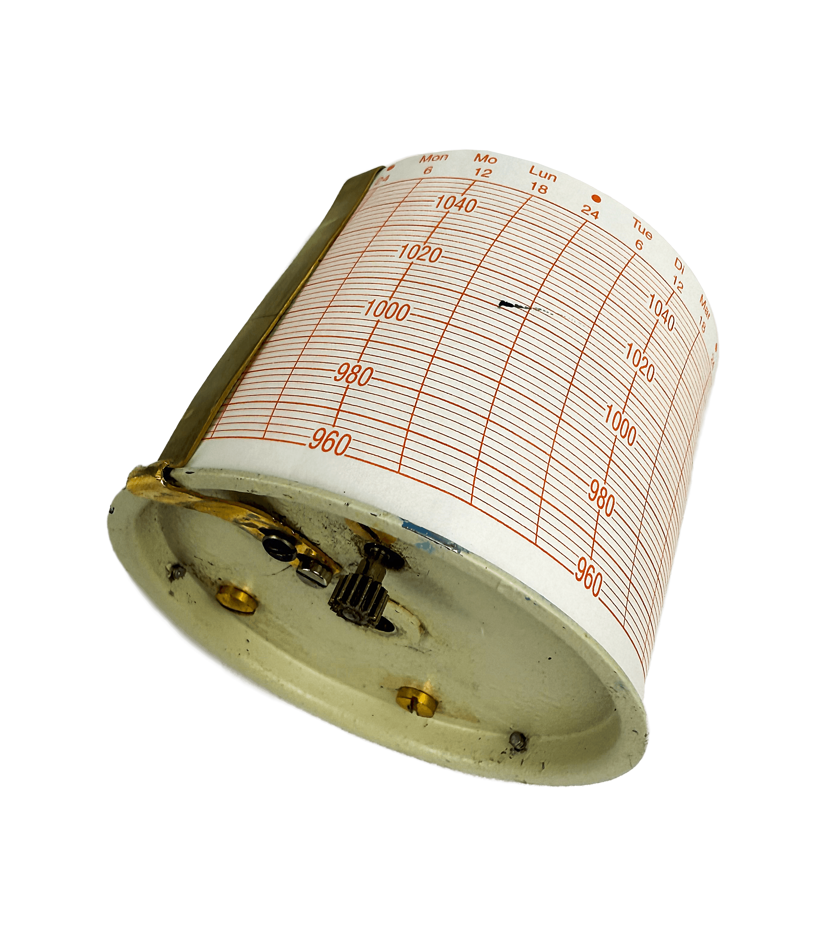 Glass Dome Cylindrical Barograph