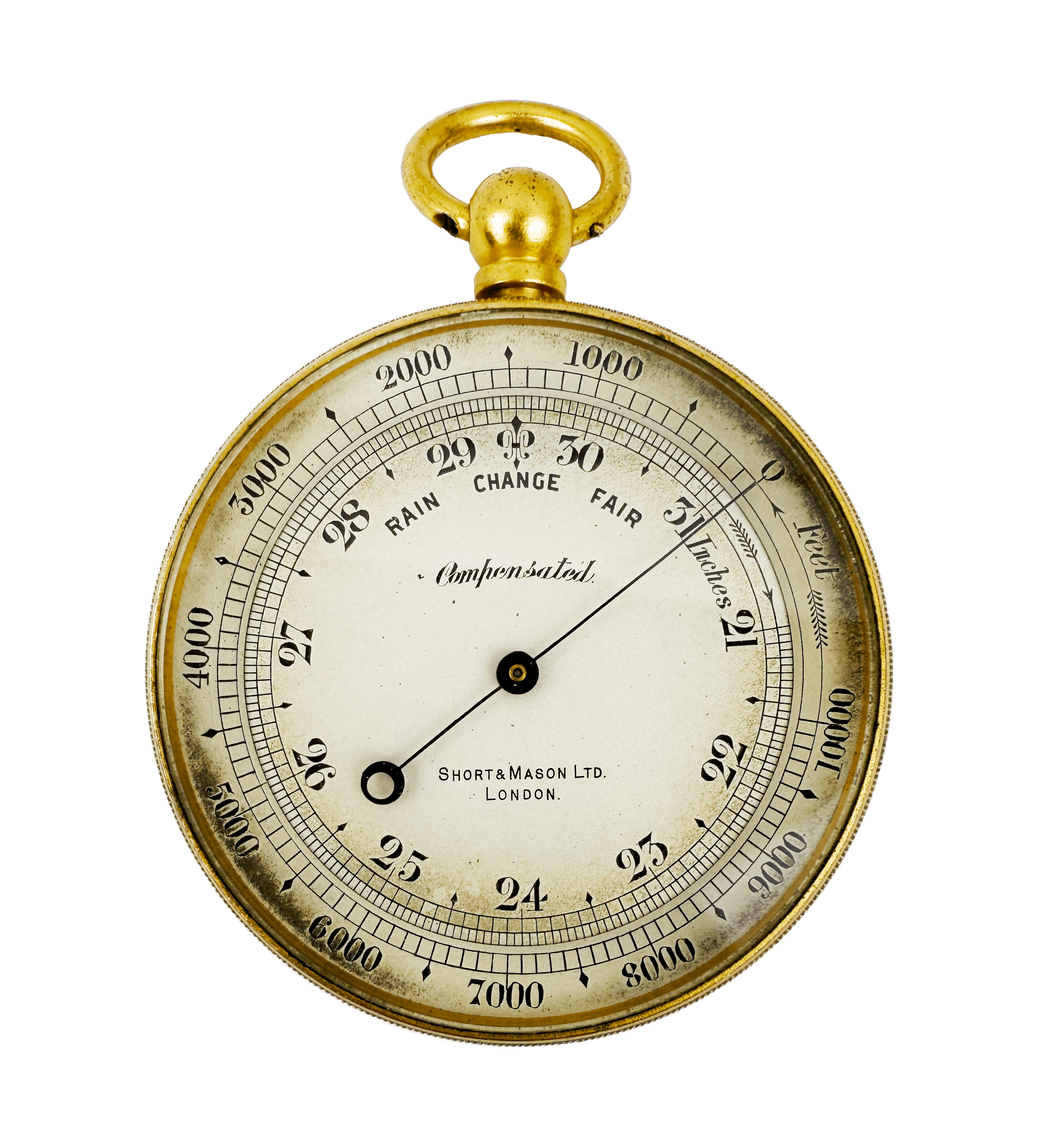 Watch-size aneroid barometer