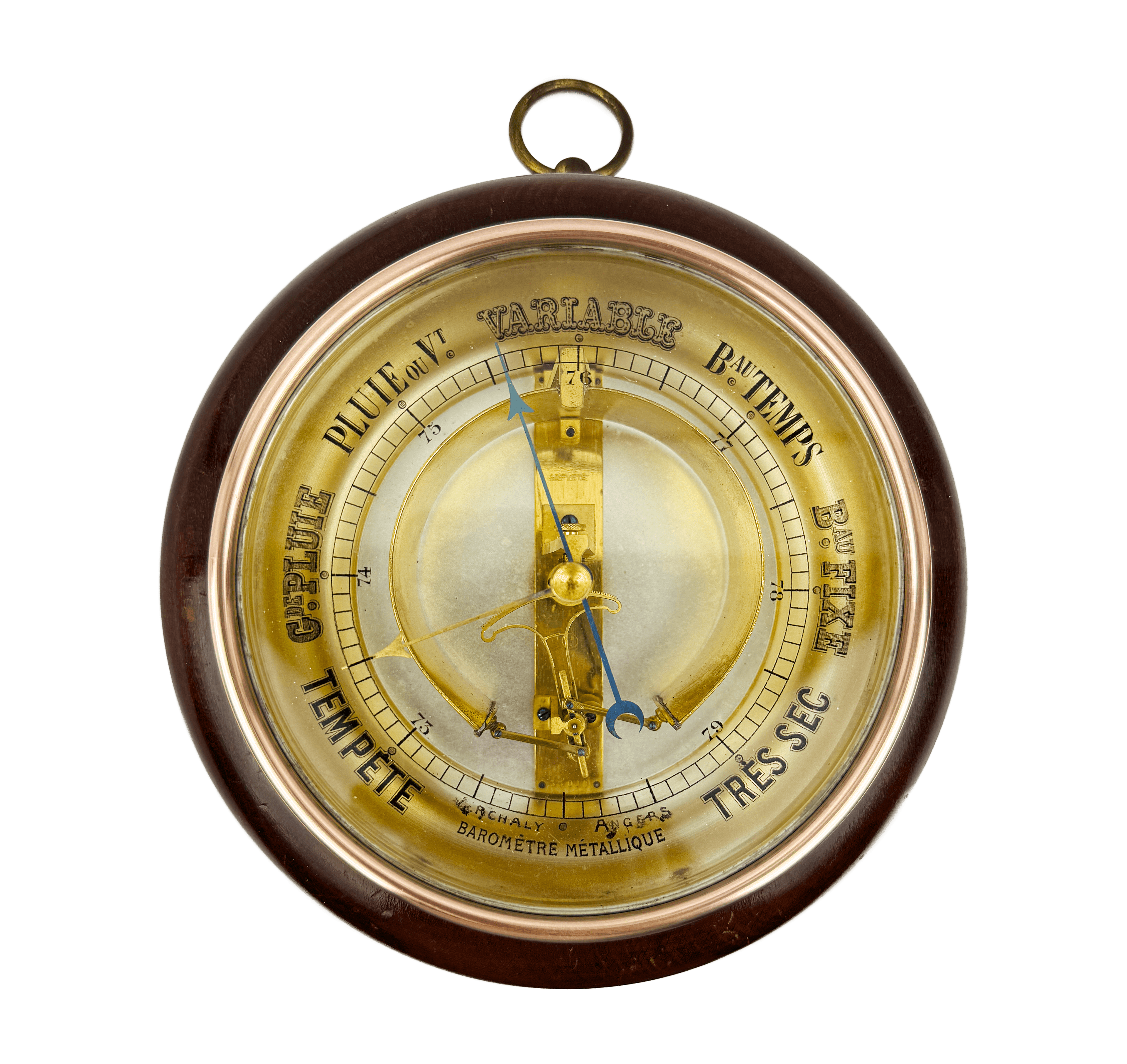 Mahogany case Bourdon barometer