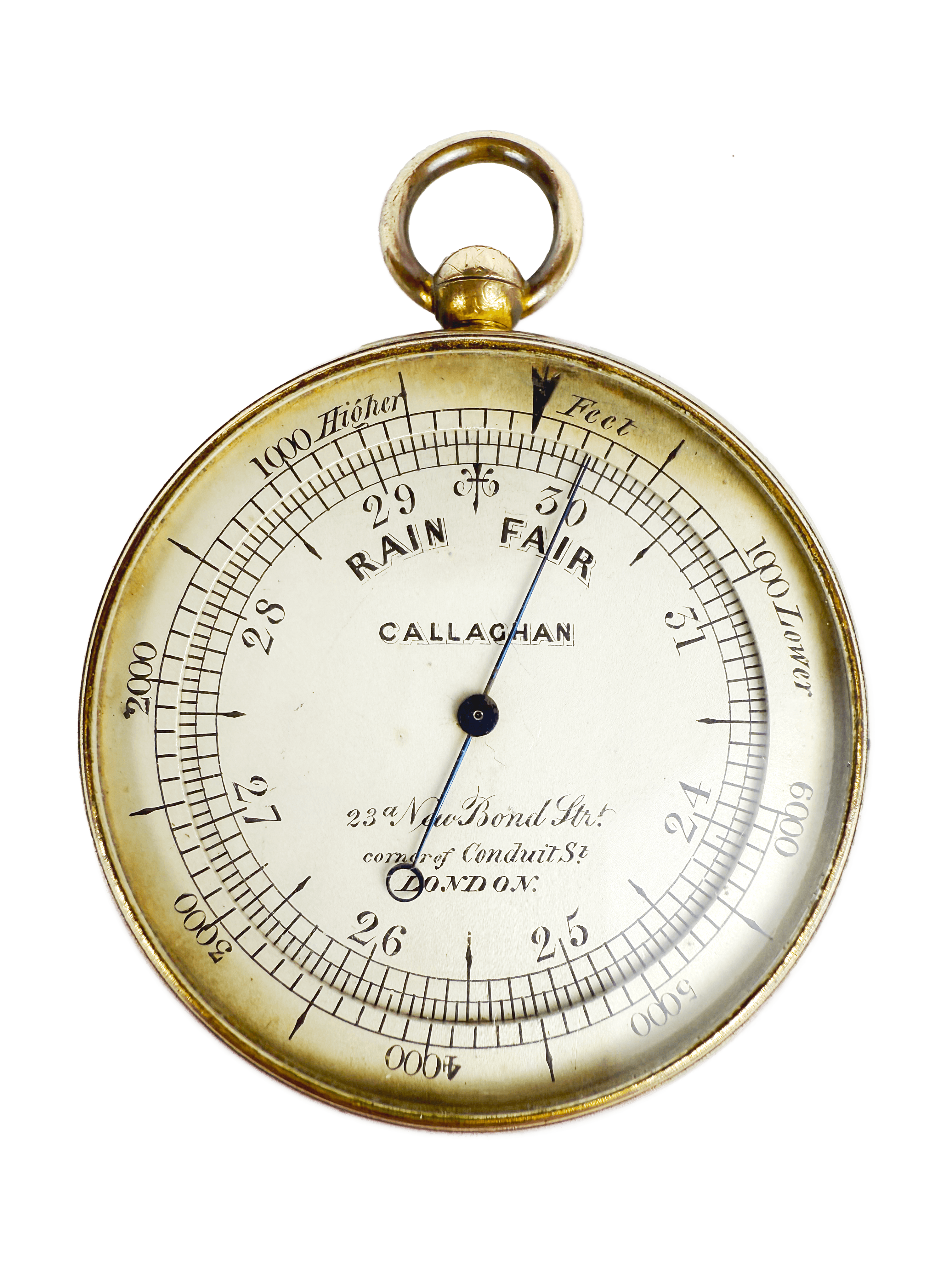 Traveler’s Barometer in a leather case