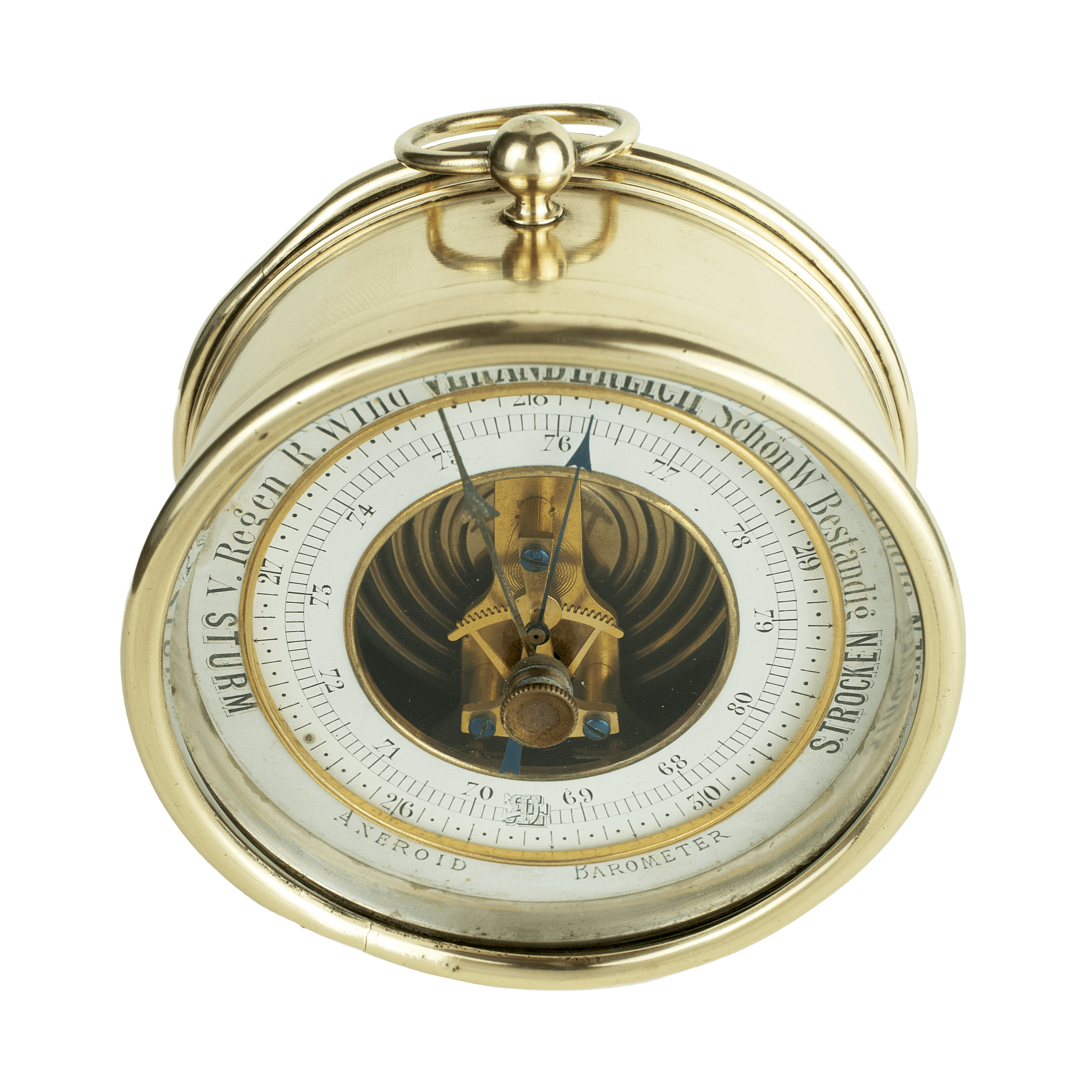 Rack-and-pinion desk barometer