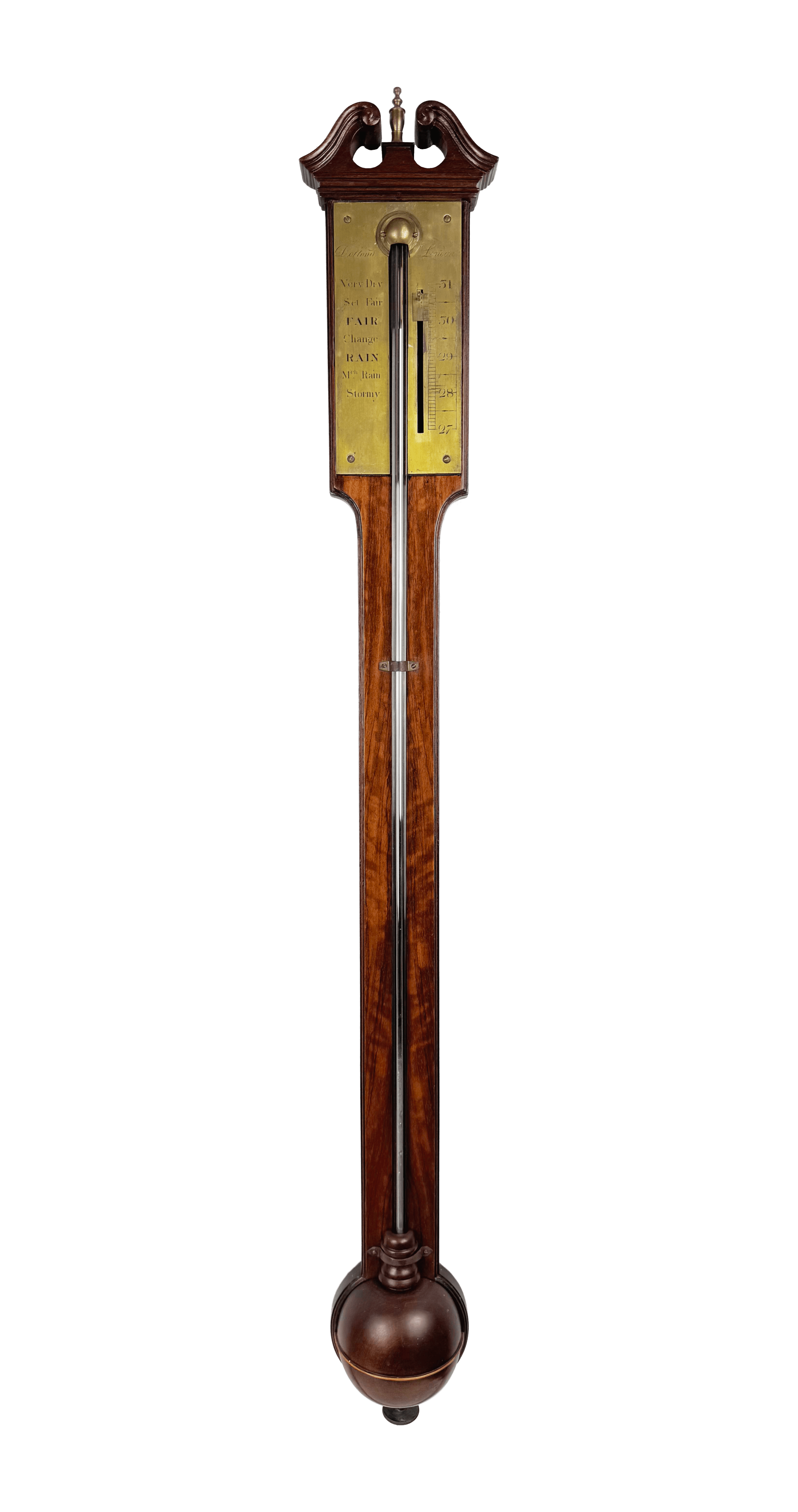 George III mahogany stick barometer