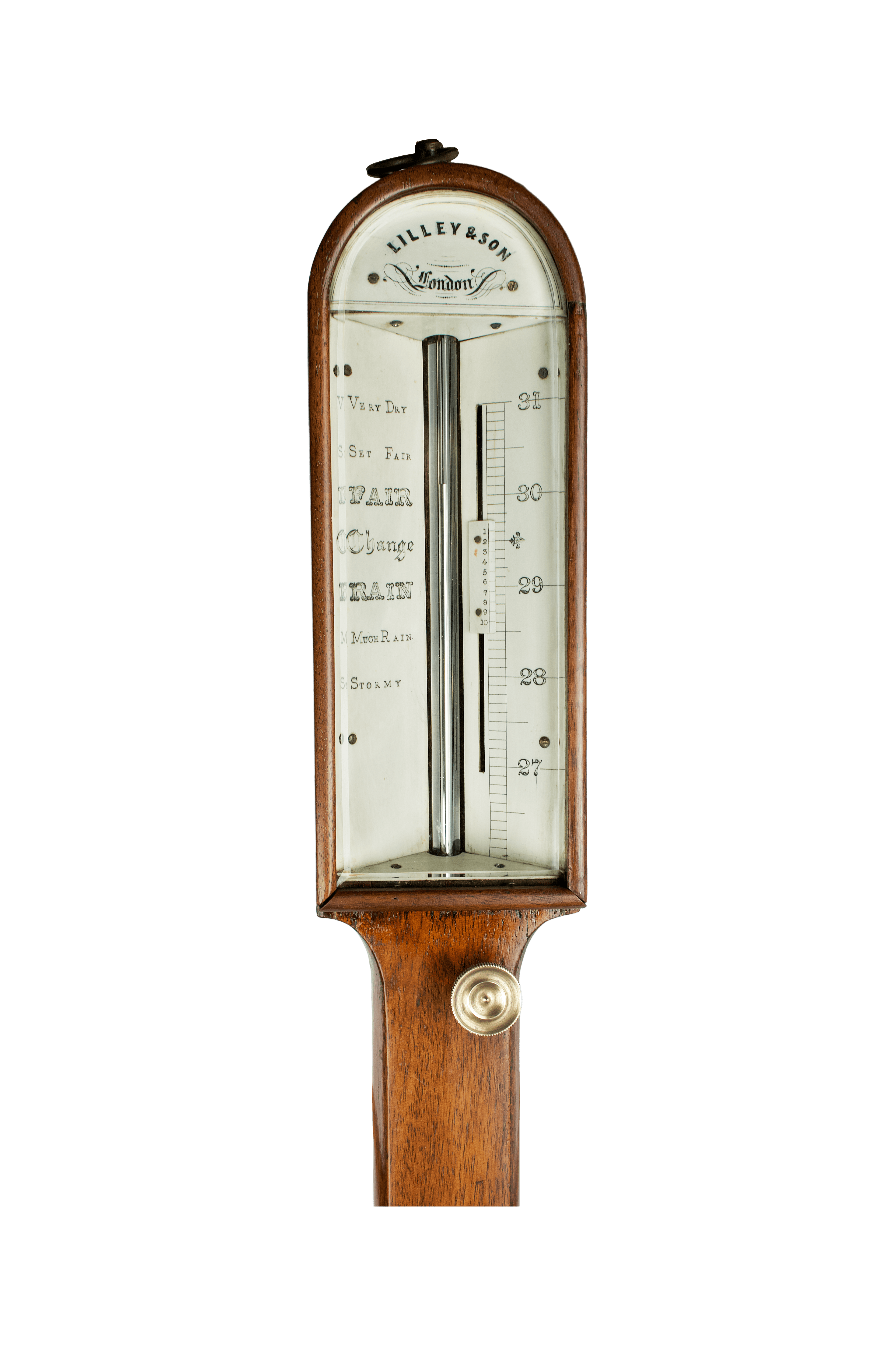 Mahogany Marine Barometer