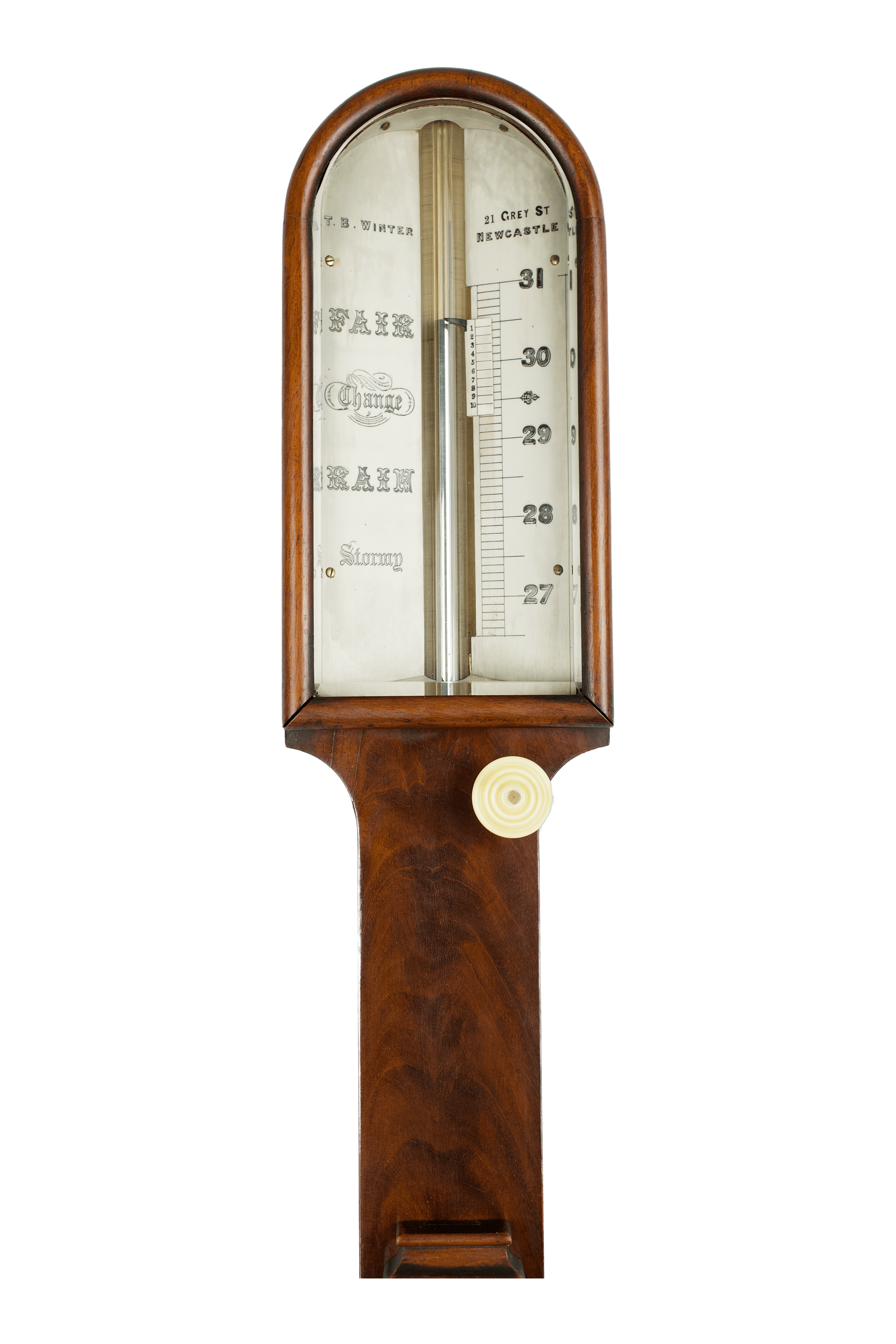 Mahogany cistern barometer