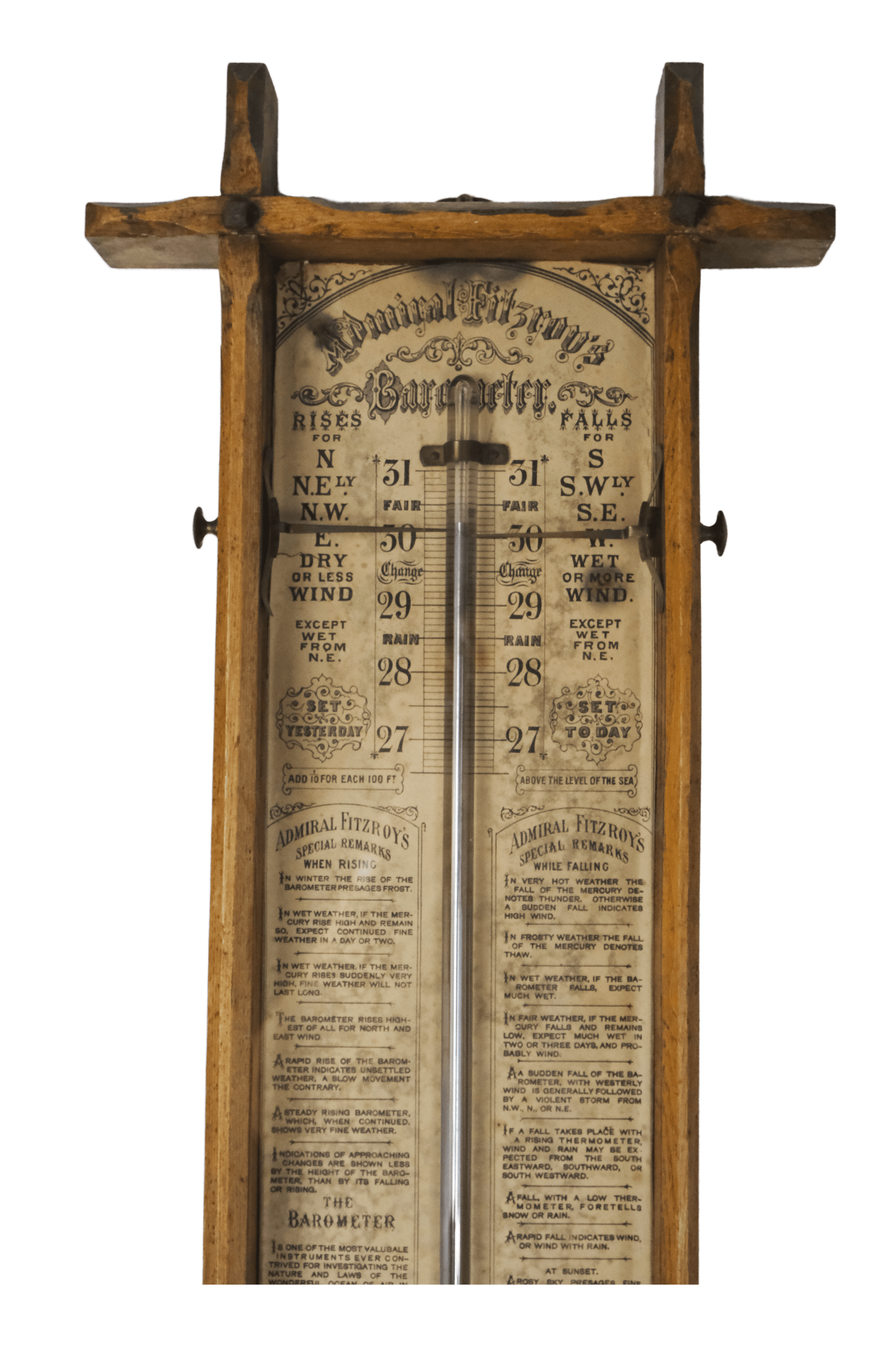 Oxford-framed domestic admiral Fitzroy barometer