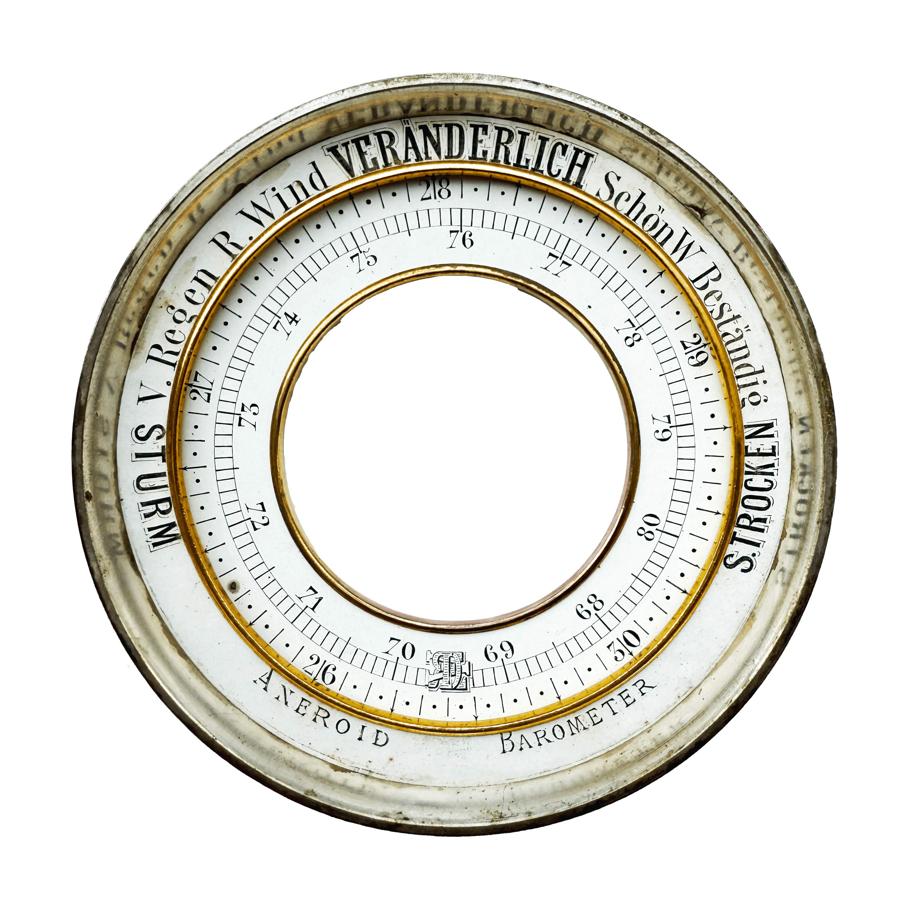 Rack-and-pinion desk barometer