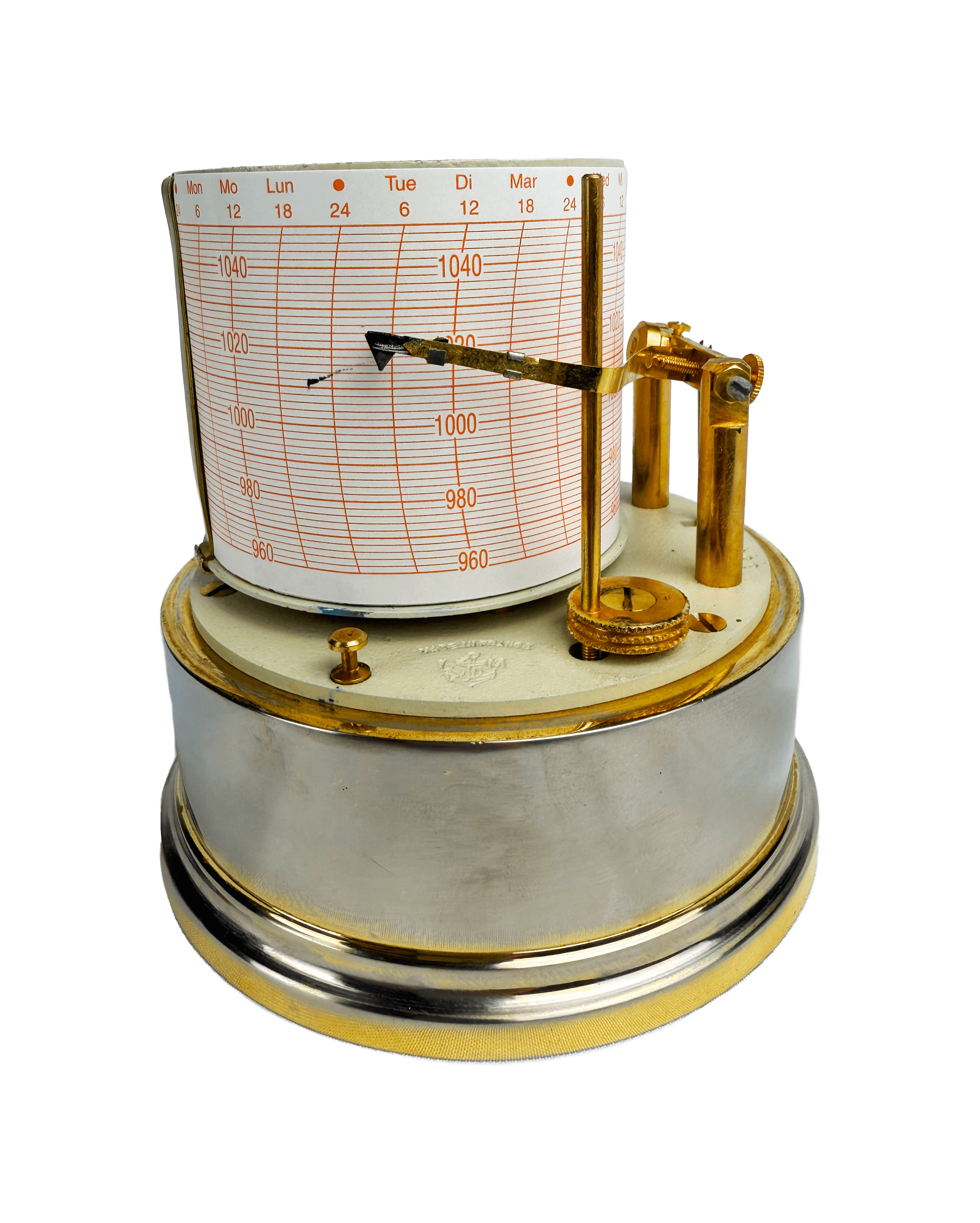 Glass Dome Cylindrical Barograph