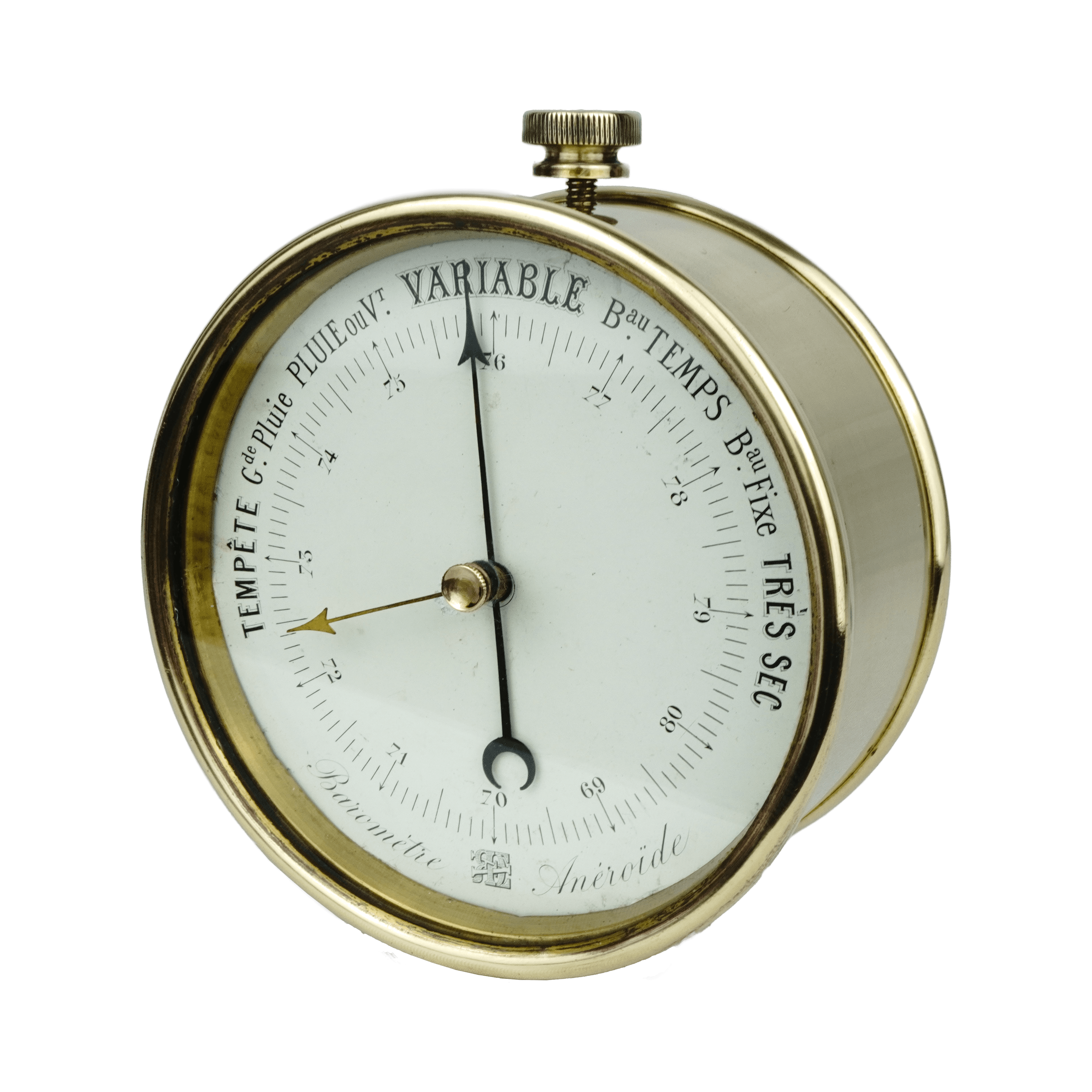 Redier desk barometer “La Couronne du Temps”