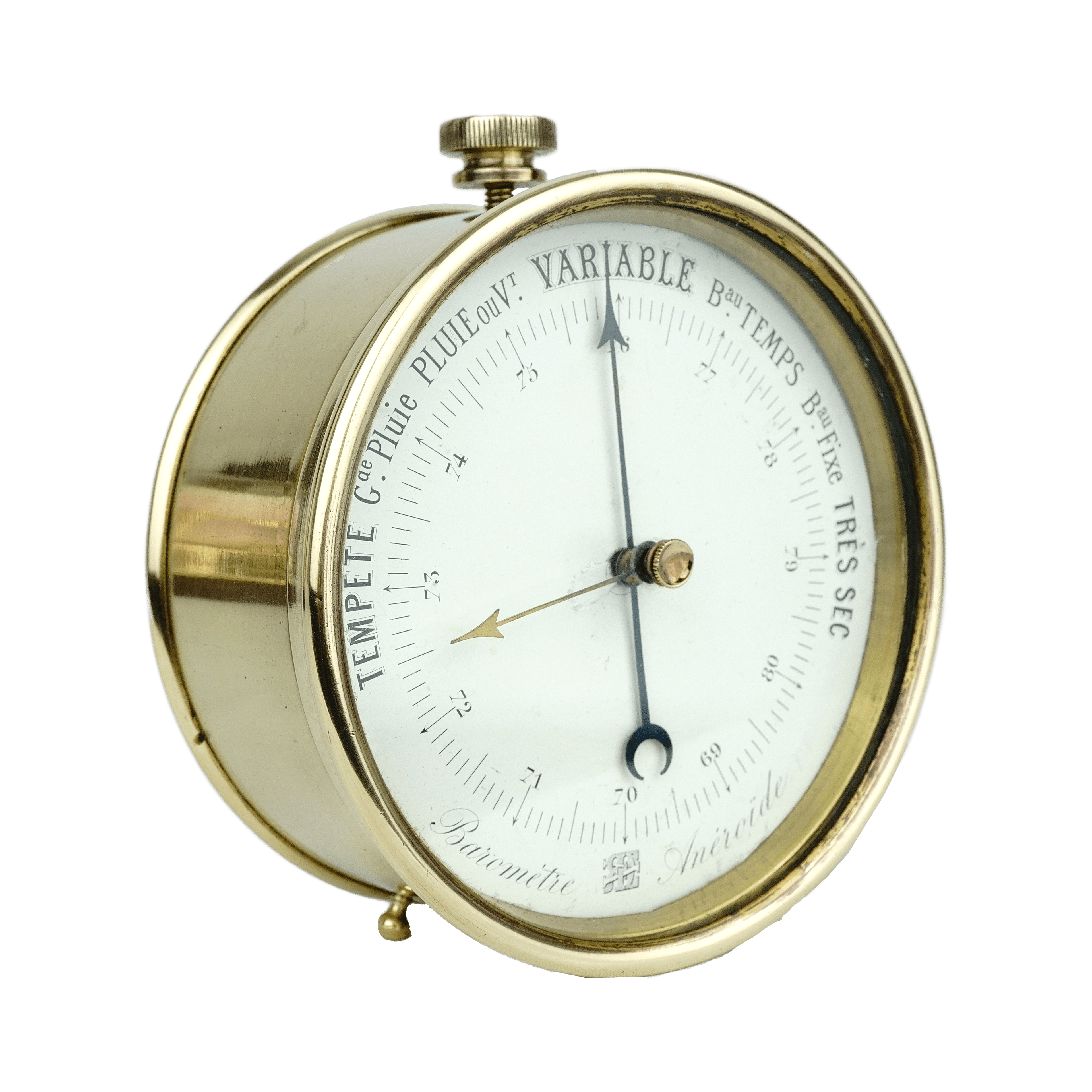 Redier desk barometer “La Couronne du Temps”