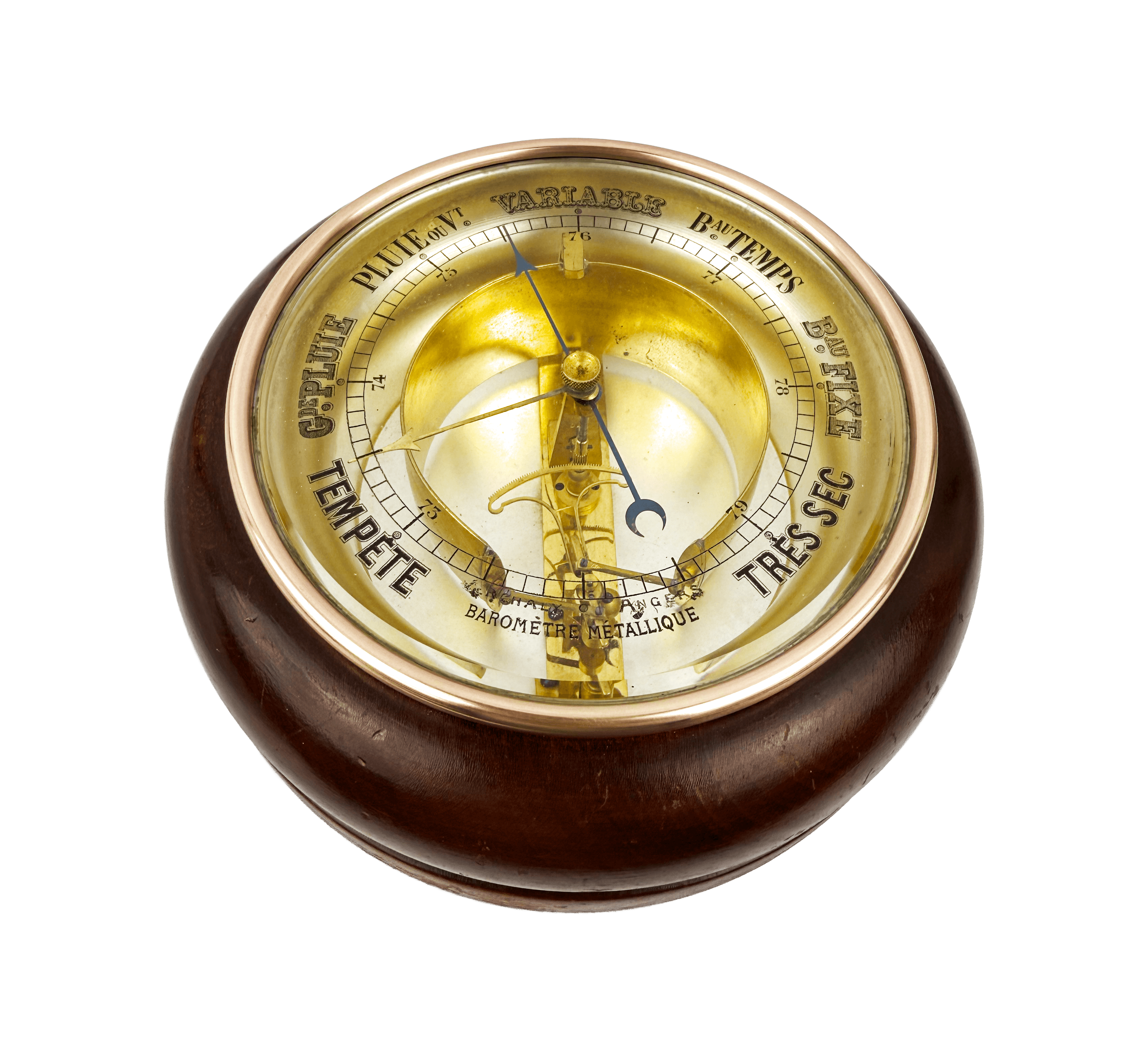 Mahogany case Bourdon barometer