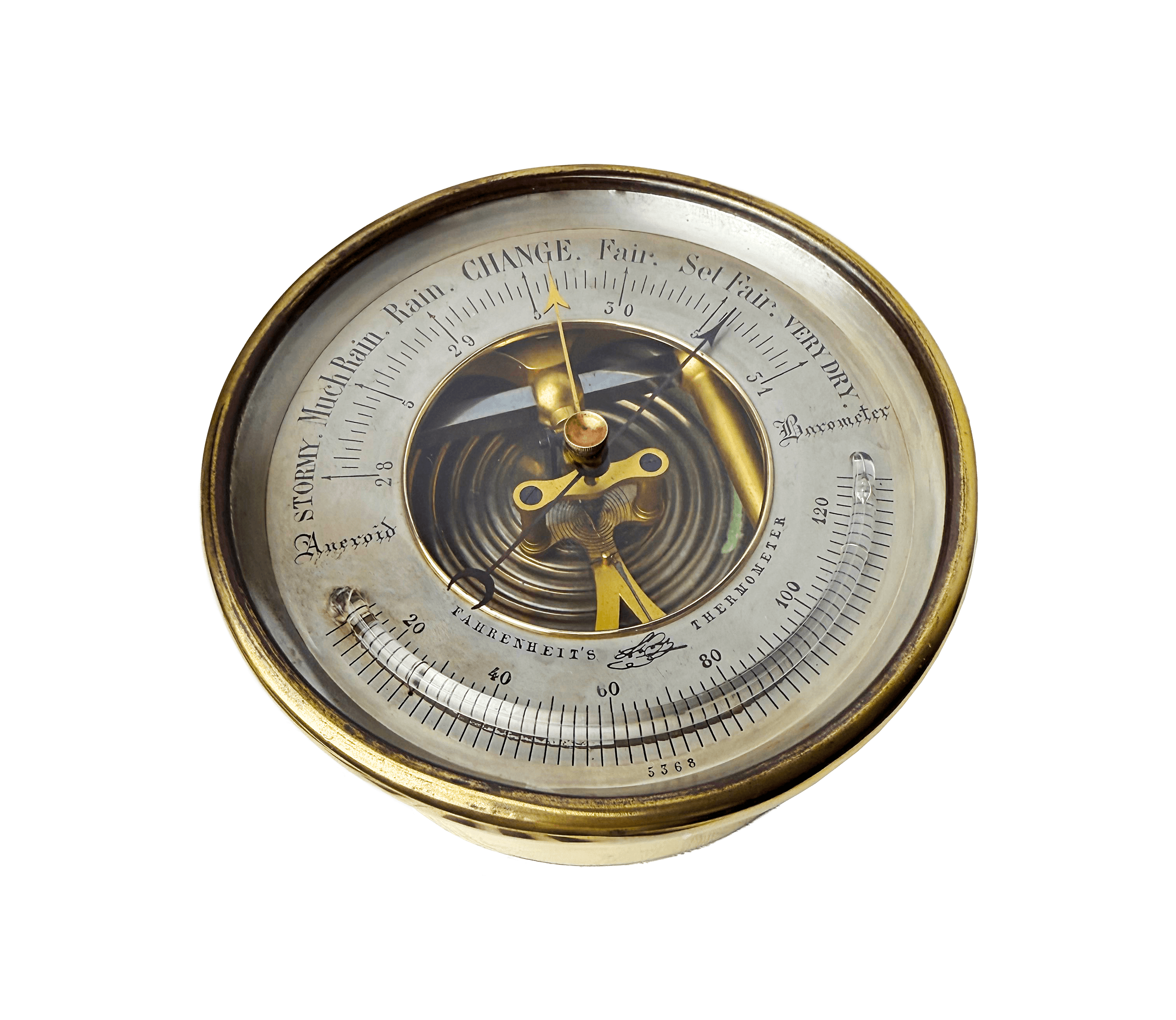 Breguet barometer on a wooden stand