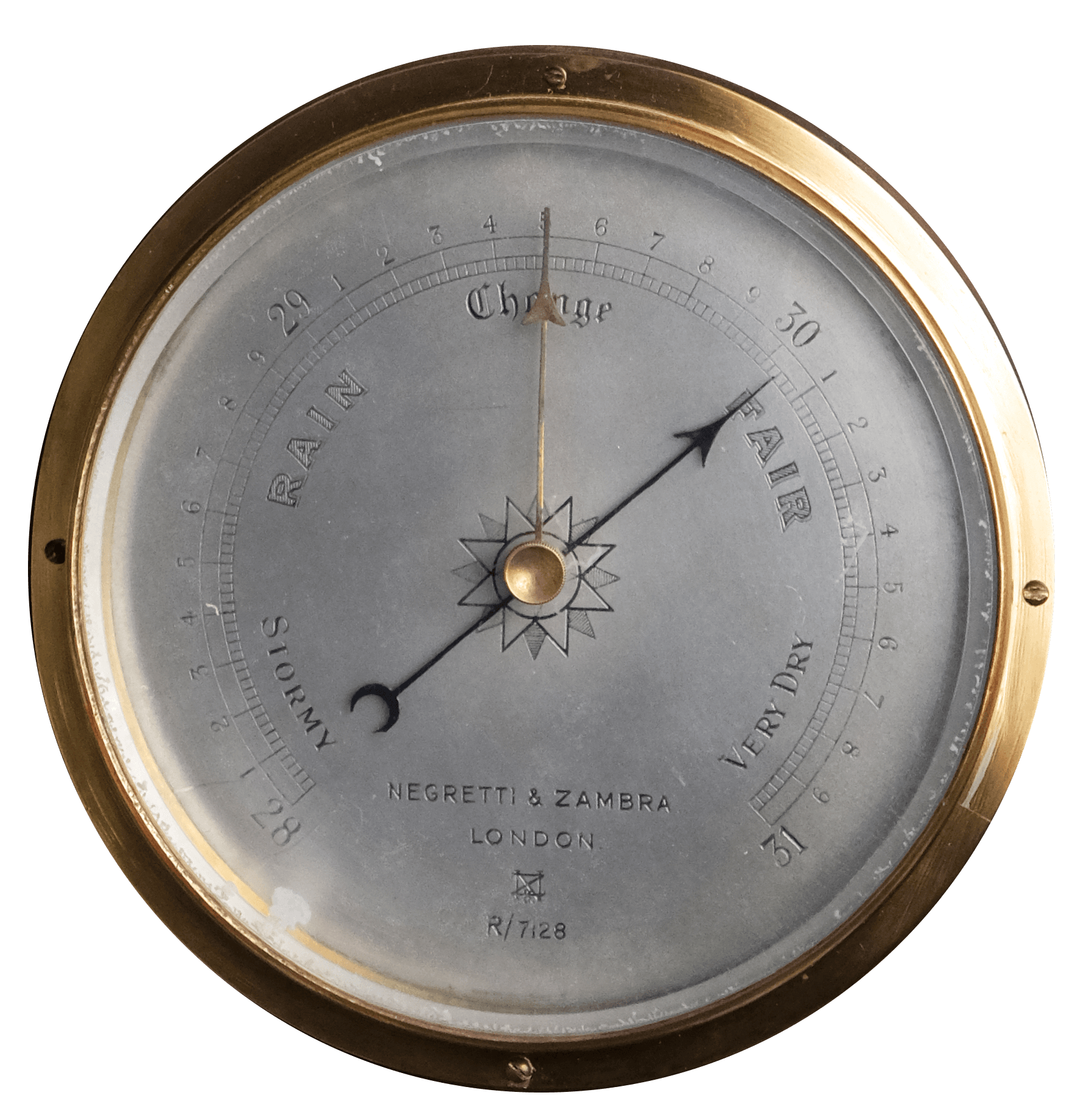 Neo-Gothic solid oak barometer